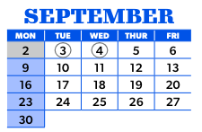 District School Academic Calendar for Hamblen Elementary for September 2024