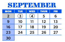 District School Academic Calendar for Ridgeview Elementary for September 2024