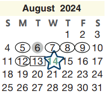 District School Academic Calendar for Spring High School for August 2024