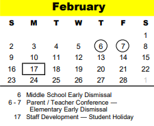 District School Academic Calendar for Spring Branch School Of Choice for February 2025