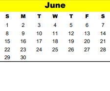 District School Academic Calendar for Housman Elementary for June 2025