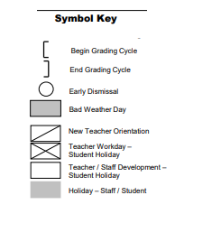 District School Academic Calendar Legend for Spring Branch School Of Choice