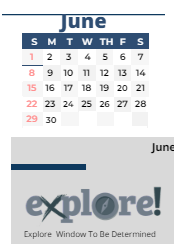 District School Academic Calendar for Mark Twain ELEM. for June 2025
