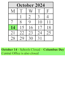 District School Academic Calendar for Hiram L Dorman for October 2024