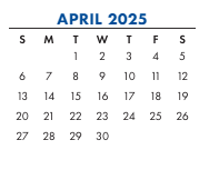 District School Academic Calendar for Dewey SCH.-INTERNAT'L. Studies for April 2025