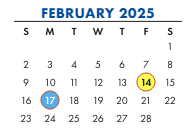 District School Academic Calendar for Peabody ELEM. for February 2025