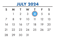 District School Academic Calendar for Dewey SCH.-INTERNAT'L. Studies for July 2024