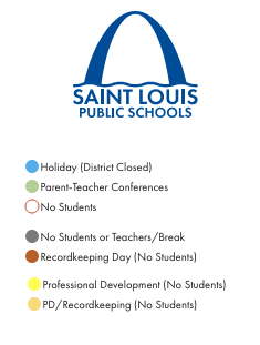 District School Academic Calendar Legend for ST. Louis Children's Hospital