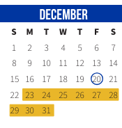 District School Academic Calendar for Covington Elementary School for December 2024