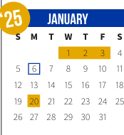 District School Academic Calendar for Operation Jumpstart Alternative School for January 2025