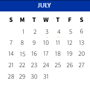 District School Academic Calendar for Operation Jumpstart Alternative School for July 2024