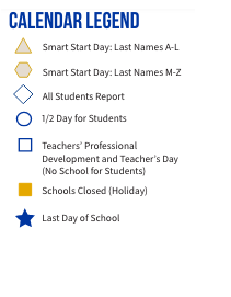 District School Academic Calendar Legend for Bonne Ecole Elementary School