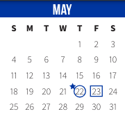 District School Academic Calendar for Bonne Ecole Elementary School for May 2025