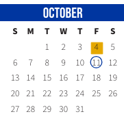 District School Academic Calendar for Bonne Ecole Elementary School for October 2024