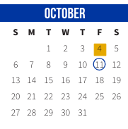 District School Academic Calendar for Operation Jumpstart Alternative School for October 2024
