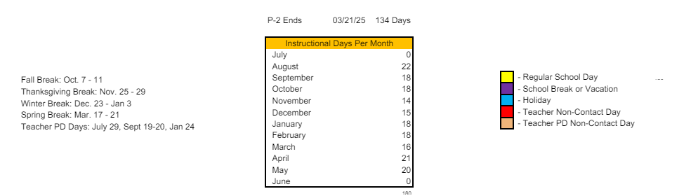 District School Academic Calendar Key for Hazelton Elementary