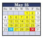 District School Academic Calendar for Stockton (commodore) Skills for May 2025