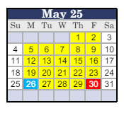 District School Academic Calendar for Pulliam Elementary for May 2025