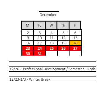 District School Academic Calendar for Hillside Elementary School for December 2024