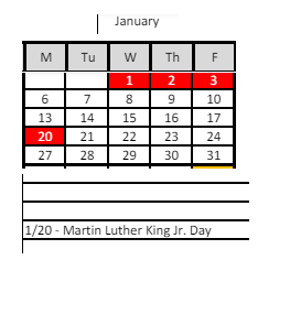 District School Academic Calendar for Hillside Elementary School for January 2025