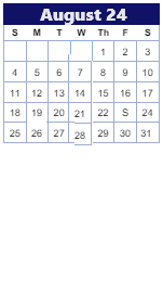 District School Academic Calendar for Lyon for August 2024