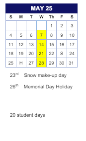 District School Academic Calendar for Lyon for May 2025