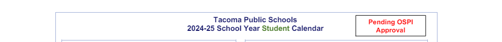 District School Academic Calendar for Comm Based Trans Program