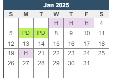 District School Academic Calendar for Southeastern La University Lab School for January 2025