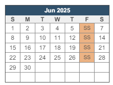 District School Academic Calendar for Southeastern La University Lab School for June 2025