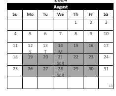 District School Academic Calendar for French Valley Elementary School for August 2024