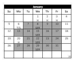 District School Academic Calendar for Ysabel Barnett Elementary for January 2025