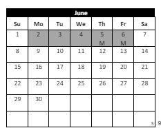 District School Academic Calendar for Great Oak High for June 2025