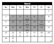 District School Academic Calendar for Reinke (abby) Elementary for March 2025