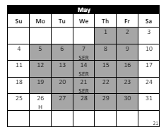 District School Academic Calendar for Reinke (abby) Elementary for May 2025