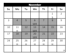 District School Academic Calendar for Vail Elementary for November 2024