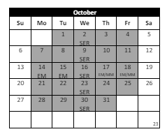 District School Academic Calendar for Susan La Vorgna Elementary for October 2024