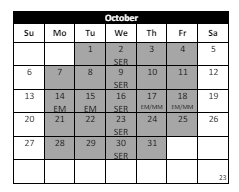 District School Academic Calendar for Jackson (helen Hunt) Elementary for October 2024