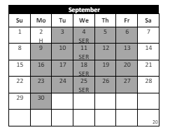 District School Academic Calendar for Day (james L.) Middle for September 2024