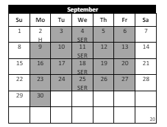 District School Academic Calendar for Red Hawk Elementary for September 2024