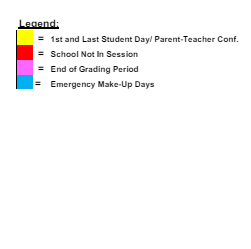 District School Academic Calendar Legend for Mentone Elementary School