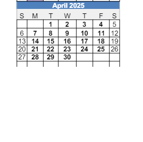 District School Academic Calendar for Tipton Middle School for April 2025
