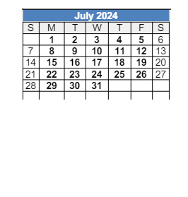 District School Academic Calendar for Tipton Middle School for July 2024