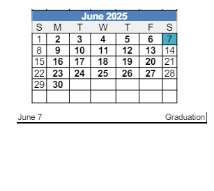 District School Academic Calendar for Tipton Middle School for June 2025