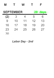 District School Academic Calendar for Mckinley Elementary School for September 2024