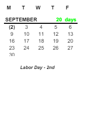 District School Academic Calendar for Old West End Academy Elementary School for September 2024