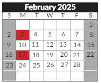 District School Academic Calendar for Lowman Hill Elem for February 2025