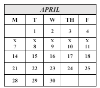 District School Academic Calendar for Seaside Elementary for April 2025