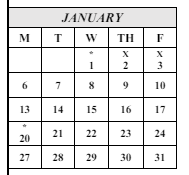 District School Academic Calendar for Arnold (joseph) Elementary for January 2025