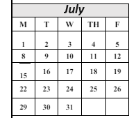 District School Academic Calendar for Seaside Elementary for July 2024