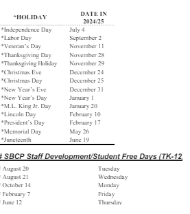 District School Academic Calendar Legend for Wood (howard) Elementary
